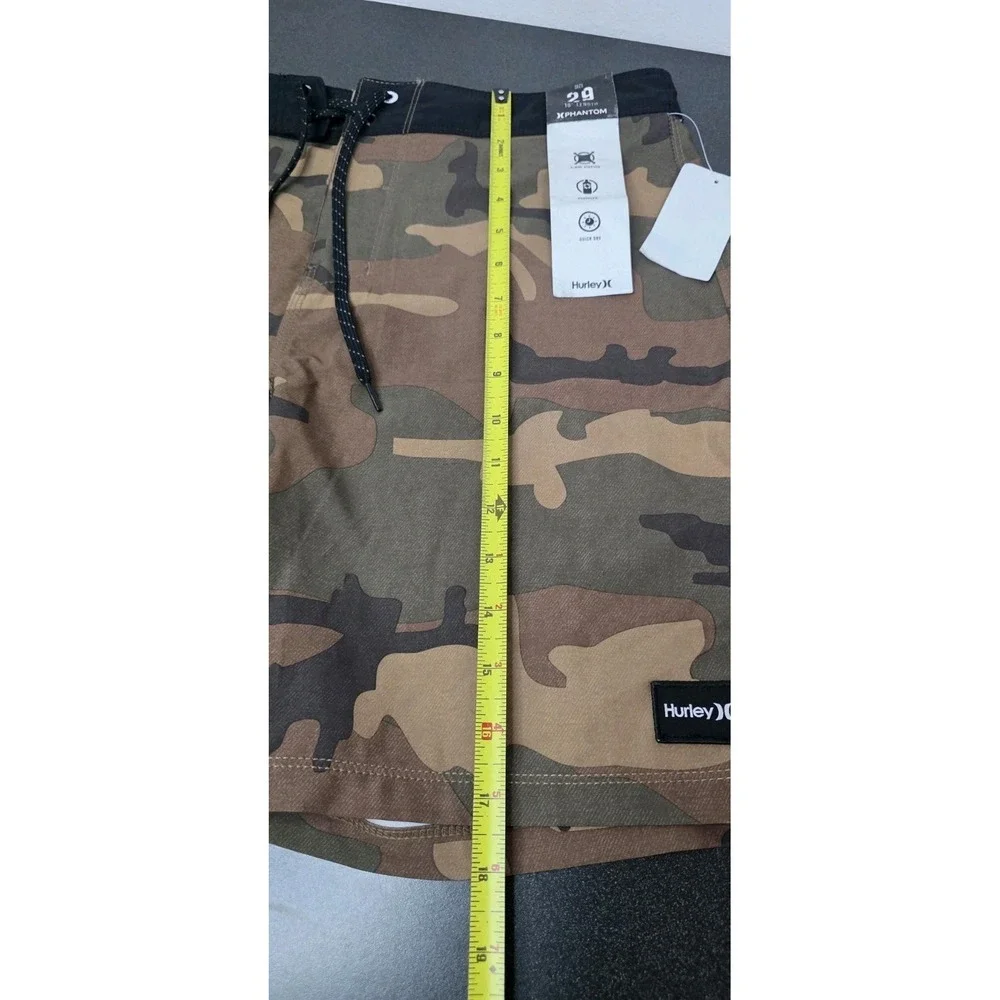 New Hurley Phantom Eco Weekender Cargo‎ 29 Boardshort Olive Camo Surf Swim Beach